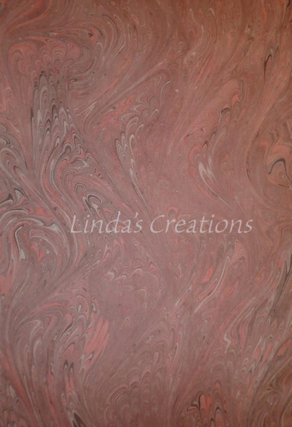 RED AND BLACK MARBLED SILK SCARF - Image 2